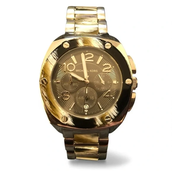 Michael Kors Tribeca Chronograph Zebra Bracelet Watch MK5595 Holiday Gift Ready - Picture 7 of 10